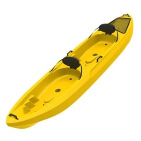 Kayak Tandem Sit on Top, Axoos, lungo 3,60 metri, giallo