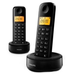 Set di 2 telefoni fissi Philips Wireless Landline D1602B, Nero