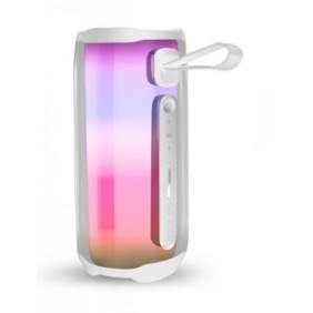 Altoparlanti portatili con luci colorate, Bluetooth, PLUSE5, colore bianco