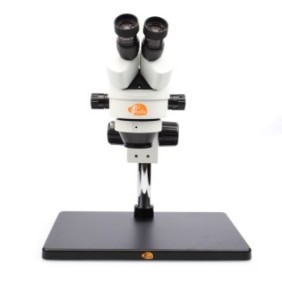 Microscopio, Rosfix, Luce LED, 7-45X, Testa ruotabile a 360°, Interfaccia USB-C, Metallo/Gomma/Vetro, Bianco/Nero