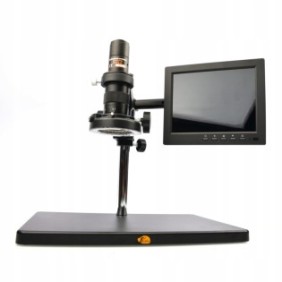 Set microscopio digitale Earth Pro/ Illuminatore/ Fotocamera, Rosfix, 8", 7x-45x, 56x LED, Attacco C, Nero