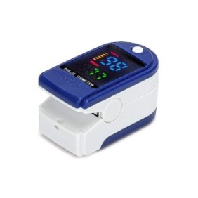 Pulsossimetro, KlaussTech, misurazione del polso, ossigeno nel sangue, alta precisione, bianco/blu