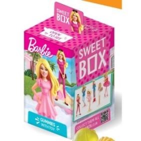 Giocattolo per bambini Barbie + caramelle, Sweet Box, Multicolor
