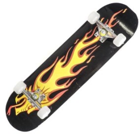 Skateboard Action One ABEC-7, alluminio, 79 x 20 cm, multicolore, Fire Dragon