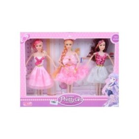 Set di 3 bambole, giocattoli magici, 30 cm, multicolore
