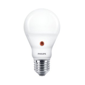 Philips Lampadina LED con sensore crepuscolare, Potenza 6,5W (60W), Bianco Freddo, 4000 k, 806 lm, Angolo 250°, 15000 h, Per Interni, Bianco Opaco