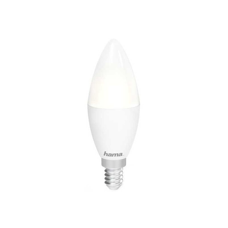 Lampadina LED smart Hama, Wi-Fi, E14, 5,5W (40W), 470 lm, luce bianca, classe energetica F