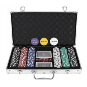 Set poker, Zola®, 300 fiches, custodia in alluminio