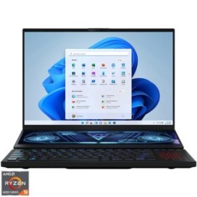ASUS ROG Zephyrus Duo 16 GX650RX Laptop da gaming con processore AMD Ryzen™ 9 6900HX, 16", UHD+, 120 Hz, 32 GB, SSD da 1 TB, NVIDIA® GeForce RTX™ 3080 Ti, Windows 11 Home, Nero