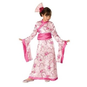 Costume da principessa asiatica per bambina 3 - 4 anni 100 cm