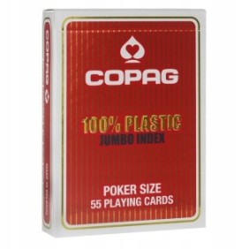 Carte da poker, Copag Jumbo, Plastica, Rosso