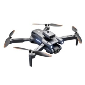 Drone pieghevole, Vaxiuja, metallo/plastica, 12 x 8 x 7 cm, con doppia fotocamera HD, video livello 6K, evitamento a 360°, zoom 50x, nero