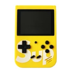 Console Game Box, Micro-USB, Multigiocatore, portatile, con 400 giochi, retrò, gialla