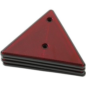 Set di 4 catarifrangenti per rimorchio, Jormftte, modello triangolare, 13,2 x 15 cm, rosso
