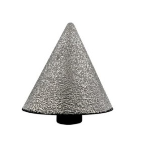 Fresa conica diamantata, Vortex, 3-75 mm, argento