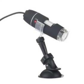 Microscopio digitale con ingrandimento 1600x 2mpx, Hit, USB, Nero