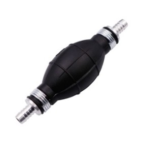 Pompa carburante manuale, 12 mm, Yefound®, gomma, metallo, nero/argento