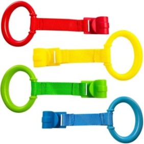 Set di 4 anelli per bambini, Ronyes®, plastica, cinghie incluse, 19 x 9 cm, Multicolor