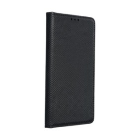 Copertina a libro, compatibile con Samsung Galaxy A14 4G / A14 5G, modello Smart Case Book, materiale tessile, chiusura magnetica, nera