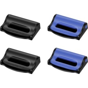 Set di 4 clip per cintura di sicurezza, Mmgoqqt, ABS, blu/nero
