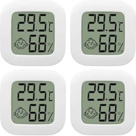 Termometri ambientali, Mmgoqqt, LCD, Bianco, 4 pz.