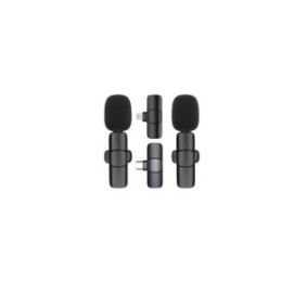 Set di 2 microfoni di tipo lavalier, Wireless, compatibili con dispositivi Android/IOS