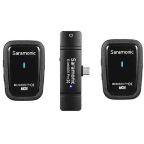 Lavaliera wireless con presa USB-C a due canali, Saramonic, Blink500 ProX Q6