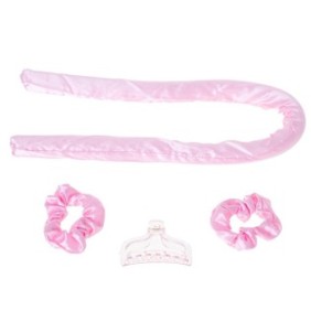 Set per arricciare i capelli, Zola®, senza calore, in morbida schiuma, accessori inclusi, lunghezza 100 cm, rosa