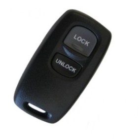 Custodia per telecomando compatibile con i pulsanti Mazda 2, nera