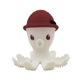 Gioco da dentizione, Mombella, 8121, Silicone, modello Octopus, 9 cm, 3 mesi+, Bianco/Rosso