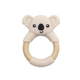 Giocattolo da dentizione per neonati in silicone a forma di panda, Beige