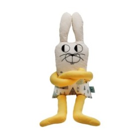 Bambola per bambini fatta a mano, in cotone con imbottitura ipoallergenica, 80 cm, Baby Bunny