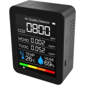 Sensori digitali di temperatura/umidità, plastica, nero, 141x98x48 cm