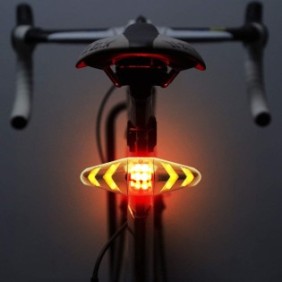 Luce posteriore per bicicletta, segnali LED, con telecomando, wireless, impermeabile
