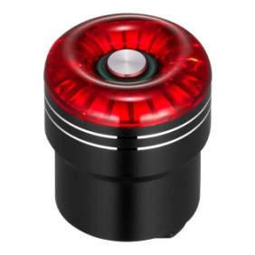 Luce posteriore per bici a LED, Plastica, USB, Rosso/Nero
