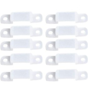 Set morsetti di fissaggio, policarbonato, 12 mm, bianco