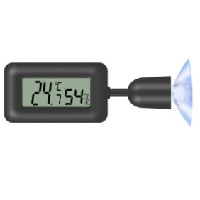 Termometro igrometro digitale LCD, indicazione di temperatura e umidità, nero