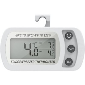 Termometro digitale da frigorifero, display LCD, bianco