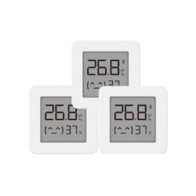 Termometro digitale, indicatore di umidità e temperatura interna, 3 pezzi, Bianco