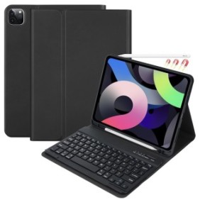 Custodia con tastiera per iPad Pro 11 pollici, Jeswo, Poliuretano, USB, Nero