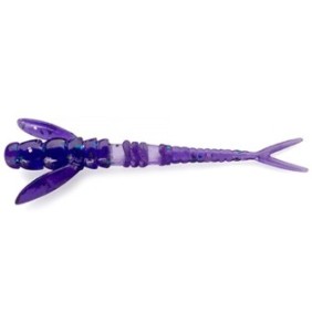 Set di 10 esche morbide FishUp Flit 4.1cm 060 Dark Violet Peacock & Silver