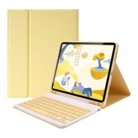Custodia con tastiera per iPad 10.9, Bluetooth, gialla