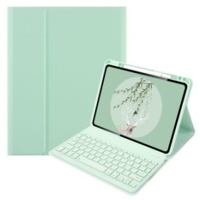 Custodia con tastiera per iPad Air 10,9 pollici, Bluetooth, verde
