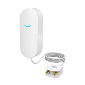 Sensore intelligente per perdite d'acqua, WiFi, Compatibile con applicazioni Tuyasmart/Smart Life, Bianco