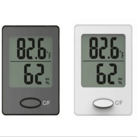 Set di 2 termometri, display LCD, 45 x 16 x 58 mm, nero/bianco