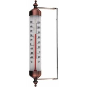 Termometro esterno, Cornici, 8,5 x 4 x 24,5 cm, Bronzo