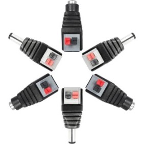 Adattatore connettore presa per telecamere di sorveglianza, Sunmostar, 12V, 3 coppie, nero