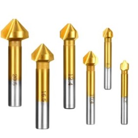 Set di 6 accessori per taglierina, Sunmostar, 20,5 mm, 16,5 mm, 12,4 mm, 10,4 mm, 8,3 mm, 6,3 mm, Oro/Argento