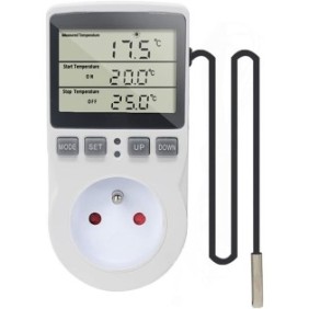 Termostato regolatore di temperatura, Sunmostar, schermo LCD, bianco/nero