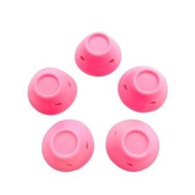 Set di 5 bigodini, Sunmostar, silicone, rosa, 5 cm